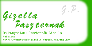 gizella paszternak business card